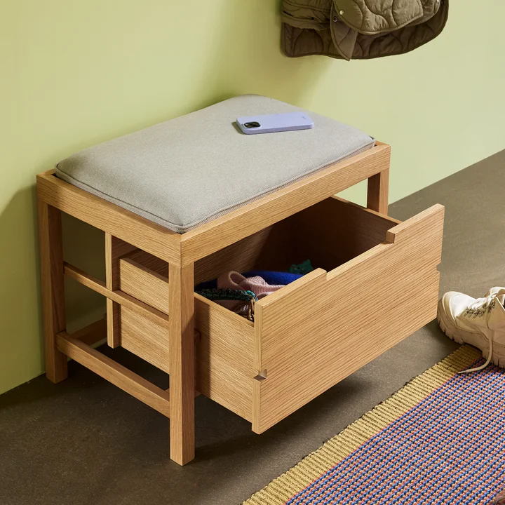 Hübsch Interior - Bifi bench, oak / sand