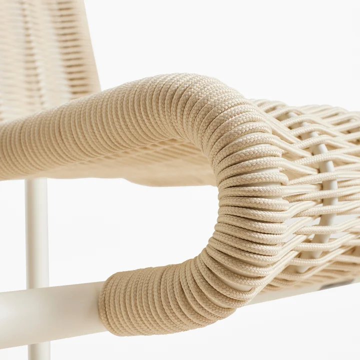 HAY - Palissade Cord Lounge Chair Low, cream white