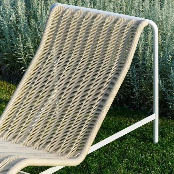 HAY - Palissade Cord Chaise Longue Deck chair, cream white