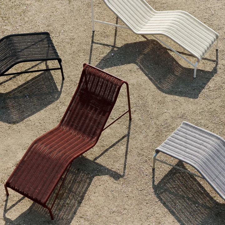 HAY - Palissade Cord Chaise Longue Deckchair
