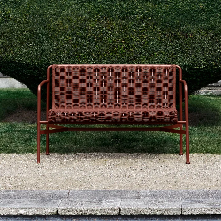 HAY - Palissade Cord Dining Bench, iron red