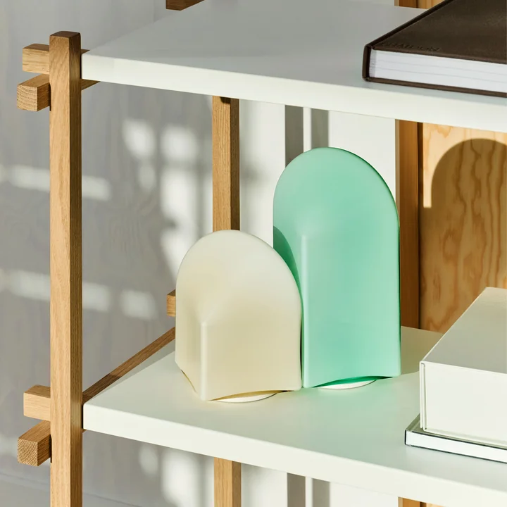 HAY - Parade Portable table lamp, shell white and seafoam green