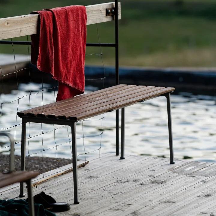 HAY - Traverse Bench 114 cm, aluminum / ash oiled