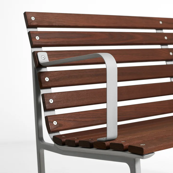 HAY - Traverse Dining Bench, with armrests, aluminum / oiled ash