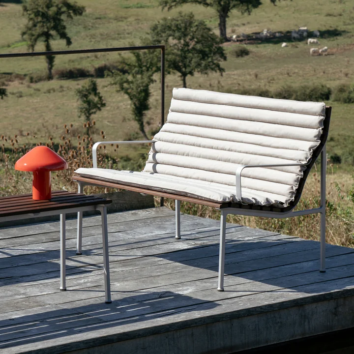 HAY - Traverse Lounge Bench, with armrests, aluminum / oiled ash