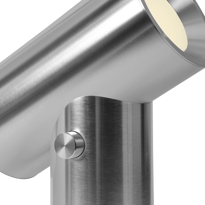 Muuto - Beam LED table lamp, polished aluminum, H 45.4 cm