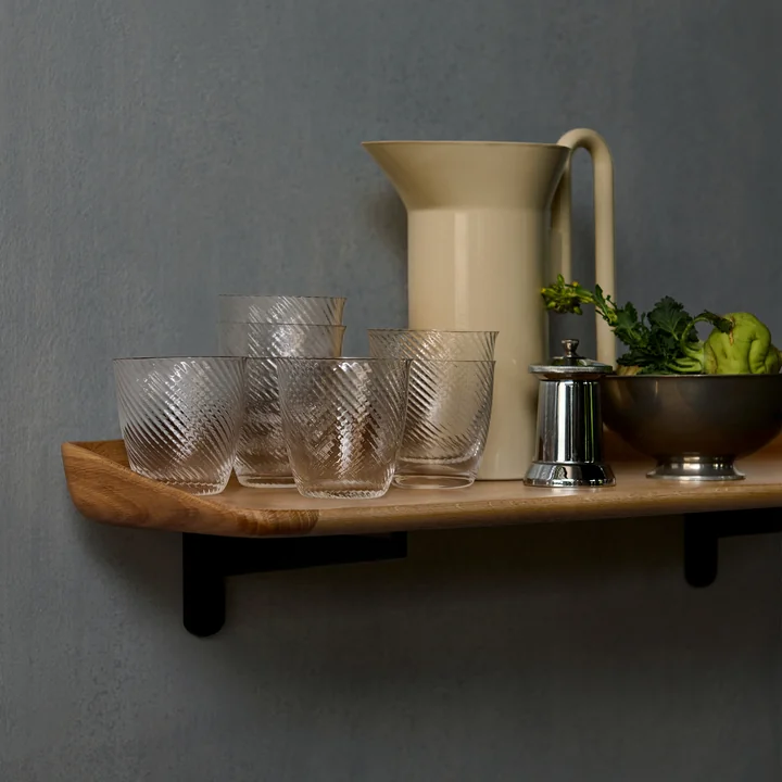 & Tradition - Guild HM14 Wall shelf, 75 x 22.5 cm, black / oak lacquered