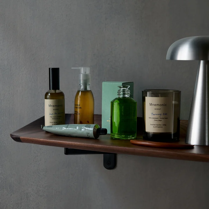 & Tradition - Guild HM14 Wall shelf, 75 x 22.5 cm, black / walnut lacquered