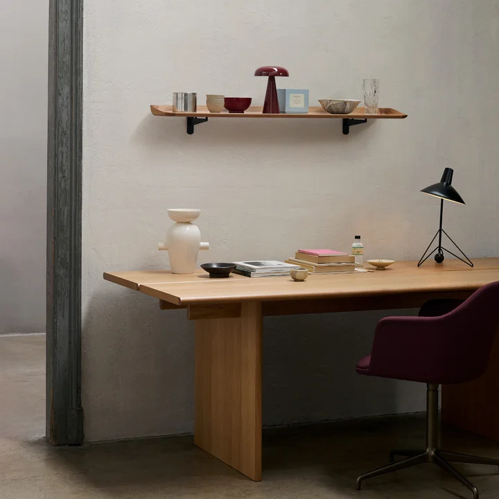 & Tradition - Guild HM15 wall shelf, 120 x 25 cm, black / oak lacquered