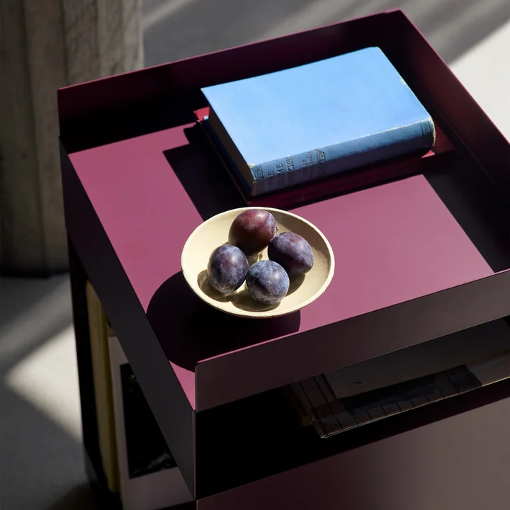 & Tradition - Rotate side table SC73, 59 x 35 cm, steel, dark plum