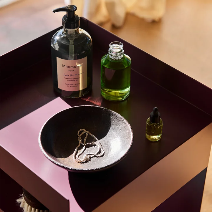 & Tradition - Rotate side table SC73, 59 x 35 cm, steel, dark plum