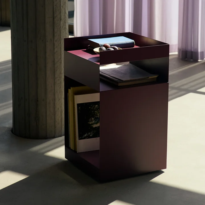 & Tradition - Rotate side table SC73, 59 x 35 cm, steel, dark plum