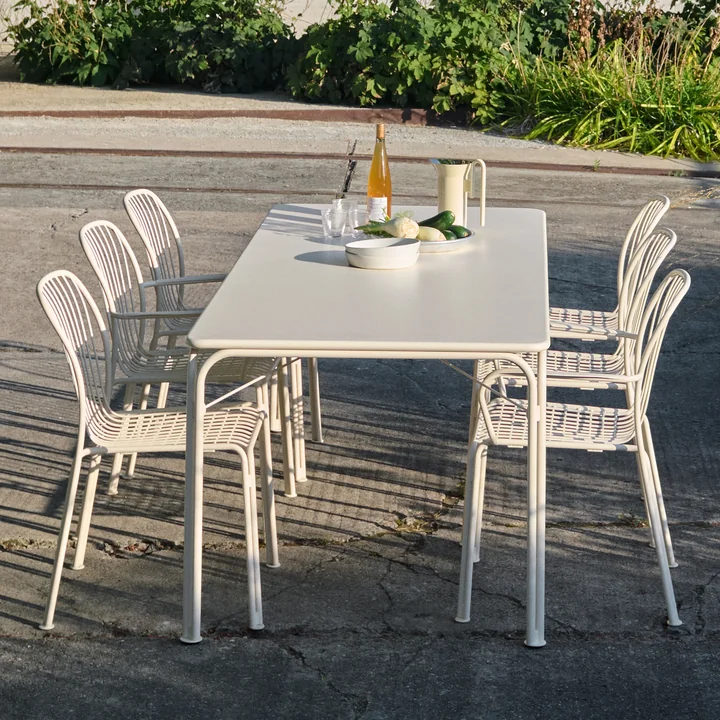 & Tradition - Thorvald SC99 Garden table, 220 x 90 cm, ivory