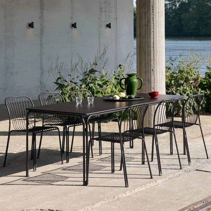 & Tradition - Thorvald SC99 Garden table, 220 x 90 cm, warm black