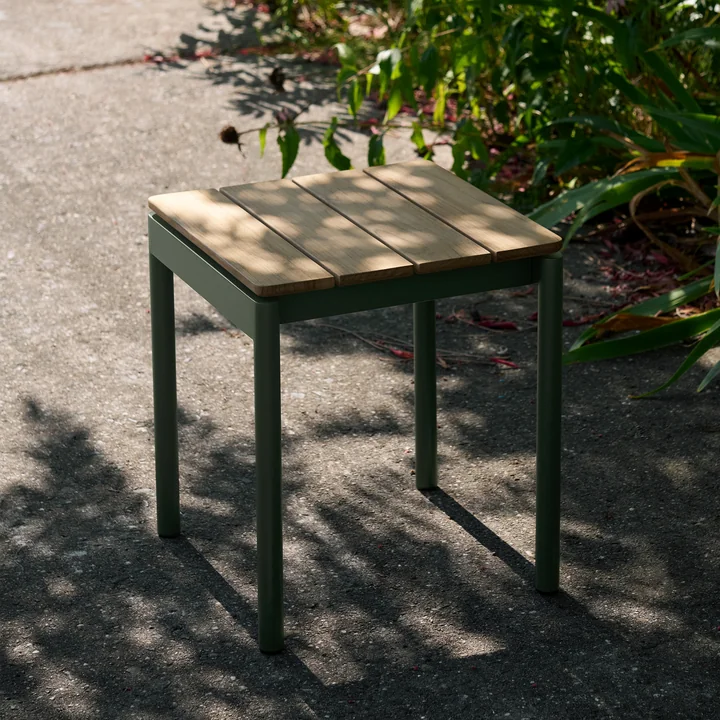 & Tradition - Ville AV47 Garden stool, teak / bronze green