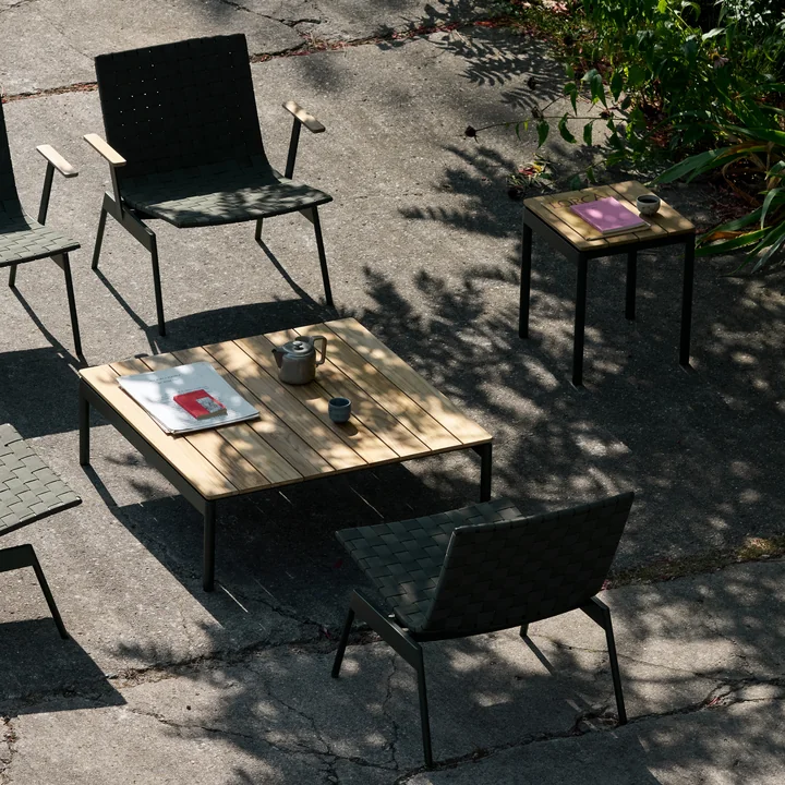 & Tradition - Ville AV47 Garden stool, teak / bronze green