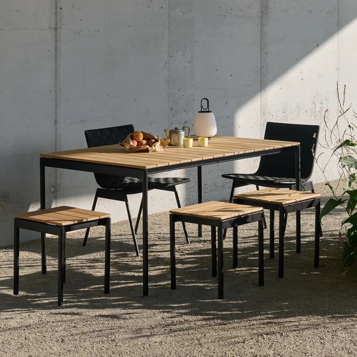 & Tradition - Ville AV47 Garden stool, teak / warm black