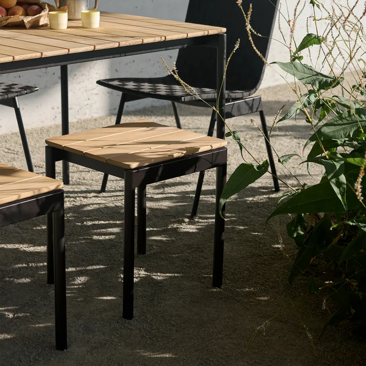& Tradition - Ville AV47 Garden stool, teak / warm black