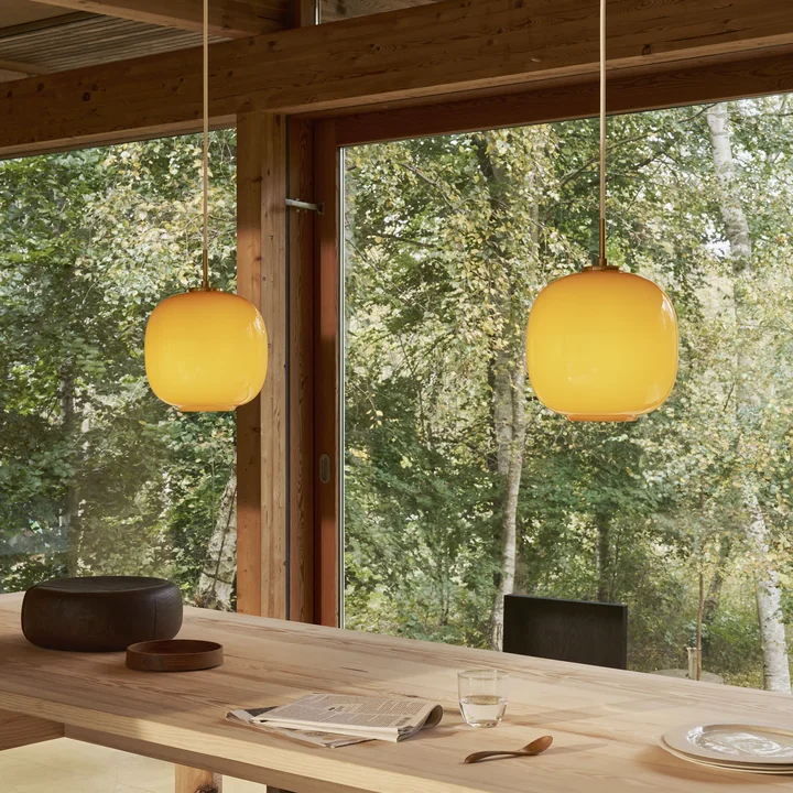 Louis Poulsen - VL45 Radiohus pendant light, brass / glossy amber