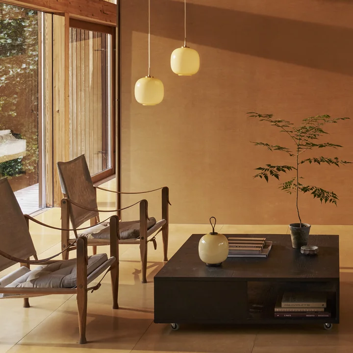 Louis Poulsen - VL45 Radiohus pendant light, brass / glossy pale yellow