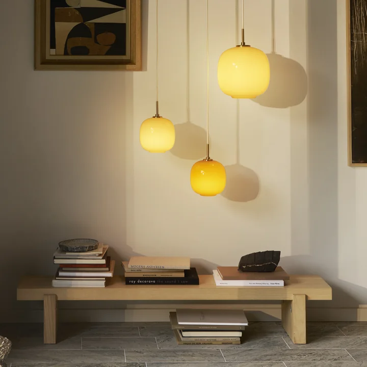 Louis Poulsen - VL45 Radiohus pendant light, brass / glossy pale yellow