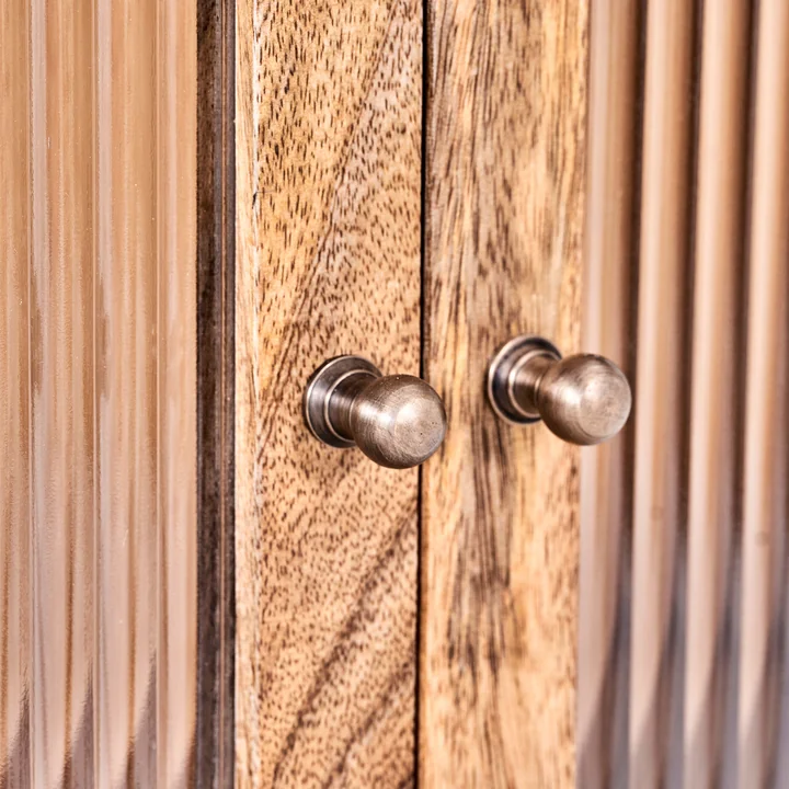 House Doctor - Balance wall shelf incl. glass doors, H 100 x 80 cm, antique brown