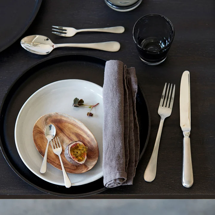 House Doctor - Brush cutlery set, silver-finish (16 pcs.)