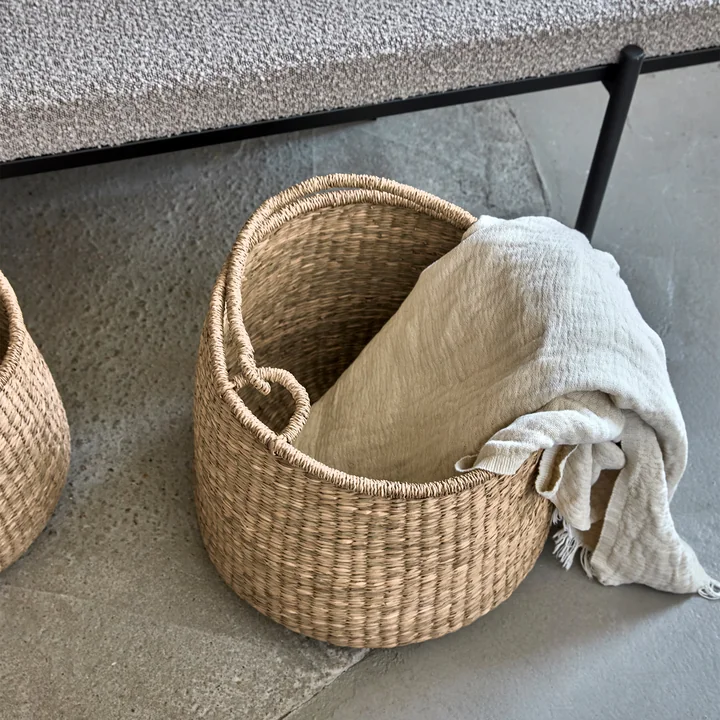 House Doctor - Cesta storage basket L, natural seagrass