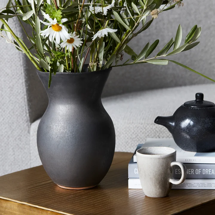 House Doctor - Corp Vase, H 27 cm, black