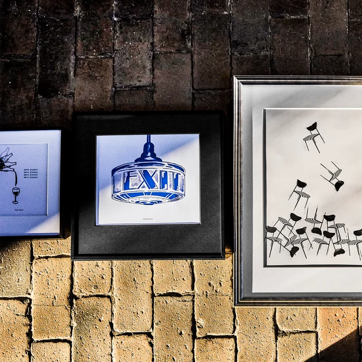 House Doctor - Exit mural, 40 x 40 cm, dark blue