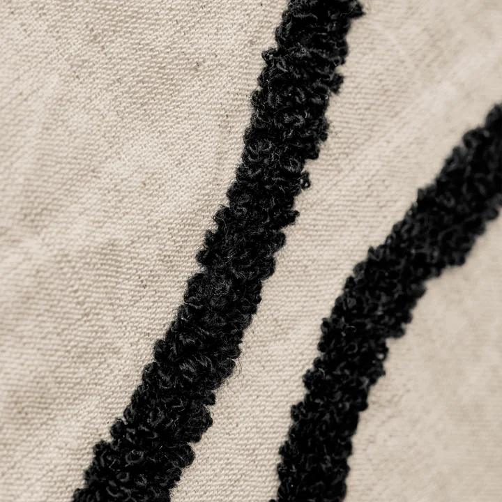 House Doctor - Fly cushion cover, 50 x 50 cm, black / off-white