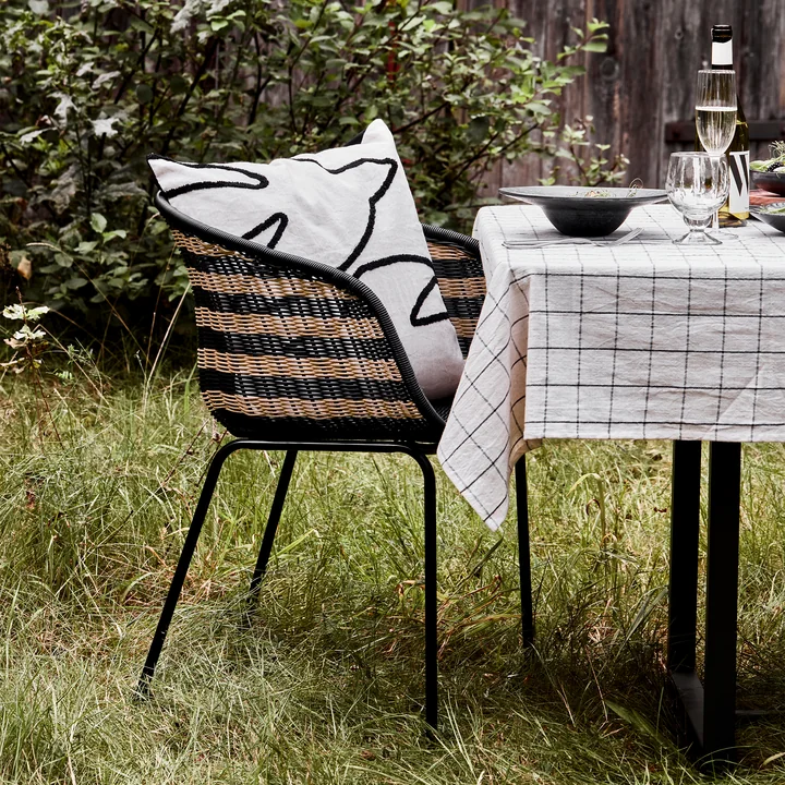 House Doctor - Hapur Wicker armchair, natural / black