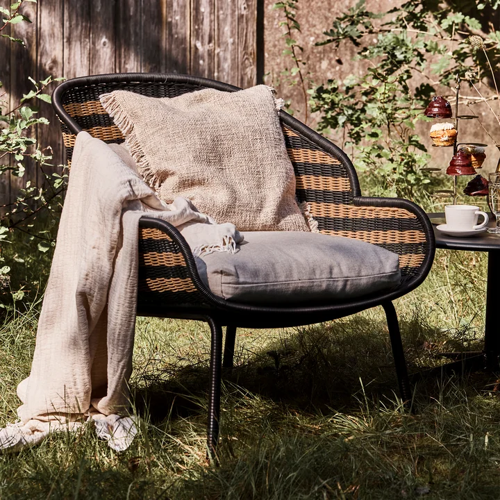 House Doctor - Hapur Outdoor Lounge chair, natural / black