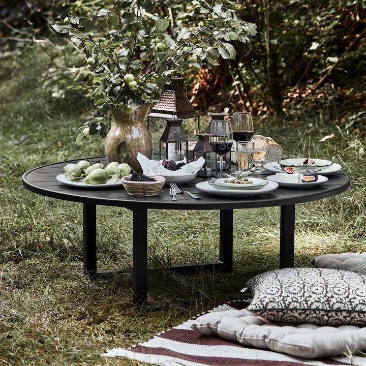 House Doctor - Helo Outdoor Table, Ø 120 x H 45 cm, black