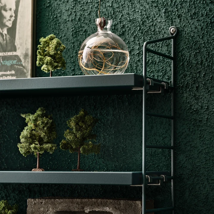 String - Pocket Wall shelf, blue-green RAL 6006