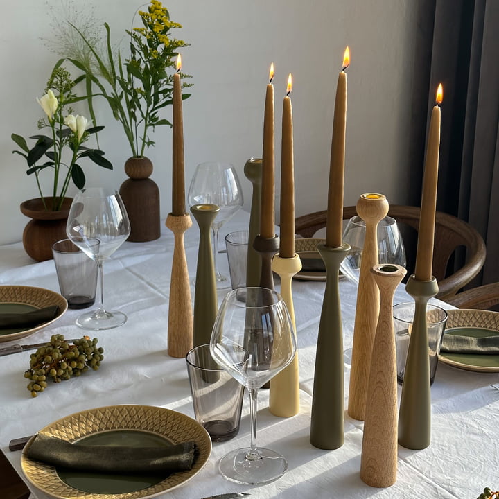 Blossom Candlestick from applicata on the sideboard