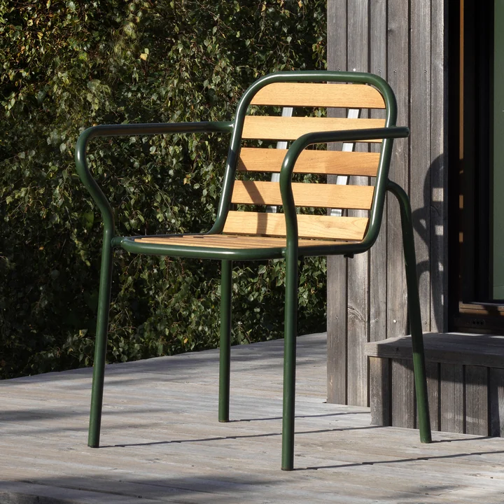 Normann Copenhagen - Vig Armchair, dark green / robinia