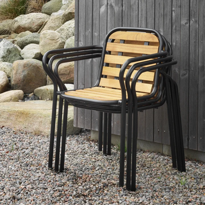 Normann Copenhagen - Vig Armchair, black / robinia