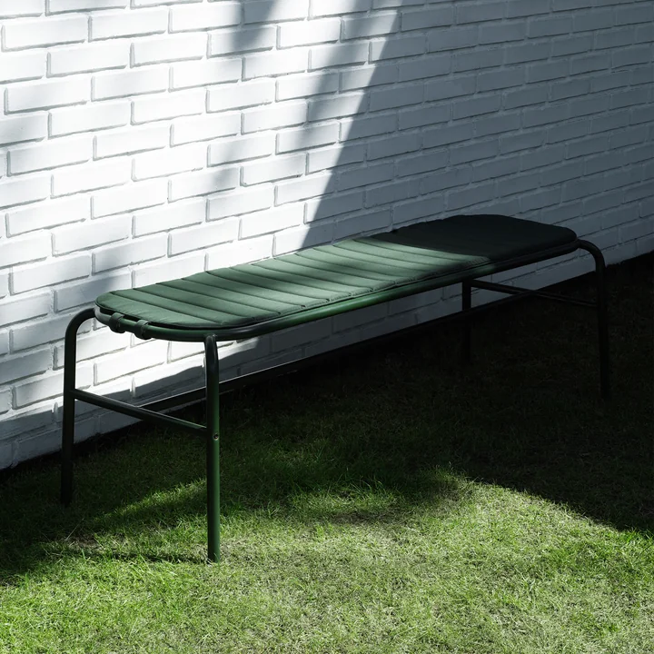 Normann Copenhagen - Vig Bench with seat cushion, dark green