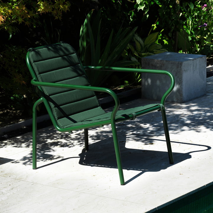 Normann Copenhagen - Vig Lounge chair, dark green with seat cushion