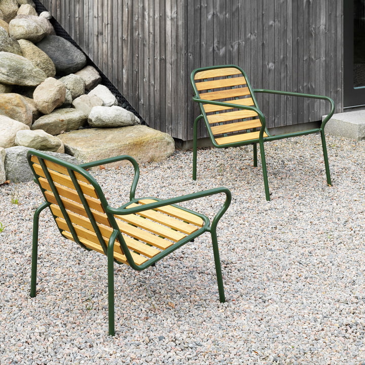 Normann Copenhagen - Vig Lounge Chair, dark green / robinia