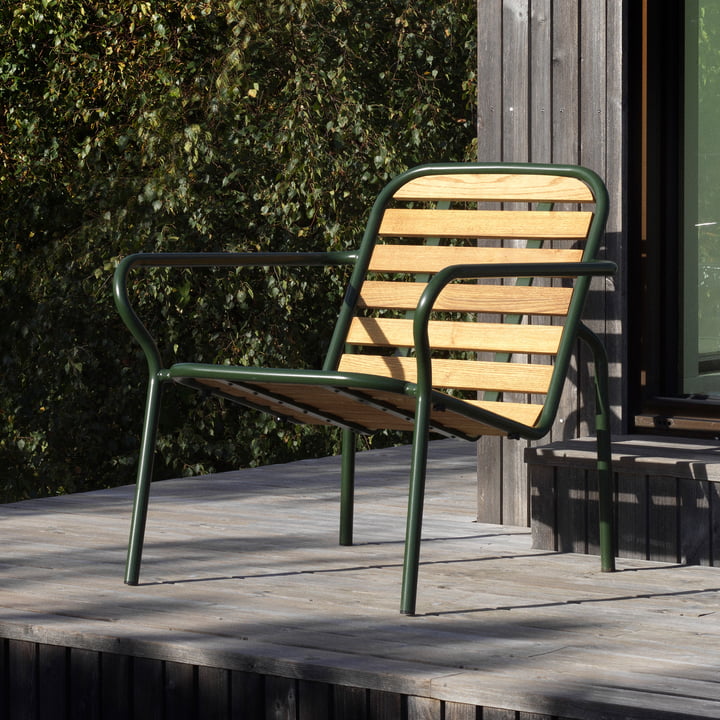 Normann Copenhagen - Vig Lounge Chair, dark green / robinia