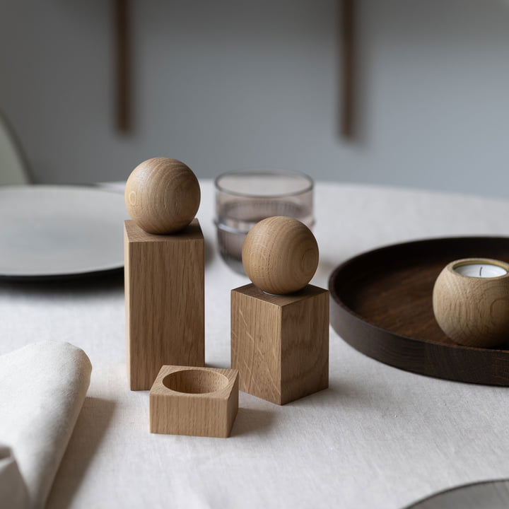 Twist salt and pepper set, oak from applicata