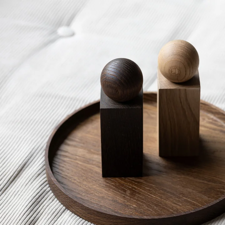 Twist salt and pepper set, oak from applicata