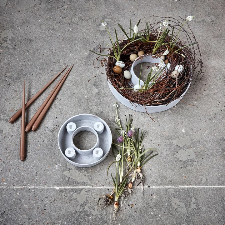 The Ring Candlestick from House Doctor in color gray