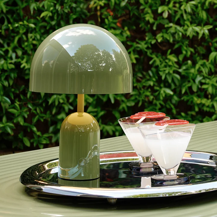 Tom Dixon - Bell LED table lamp with rechargeable battery, moss green
