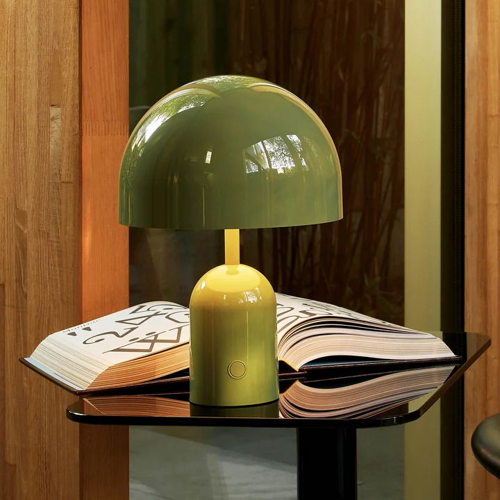 Tom Dixon - Bell LED table lamp with rechargeable battery, moss green