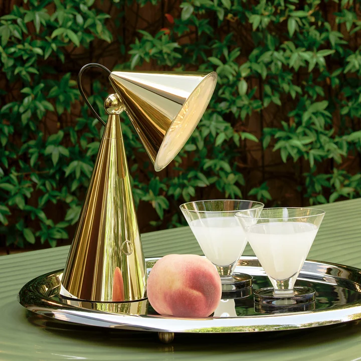 Tom Dixon - Pose LED table lamp with rechargeable battery, gold