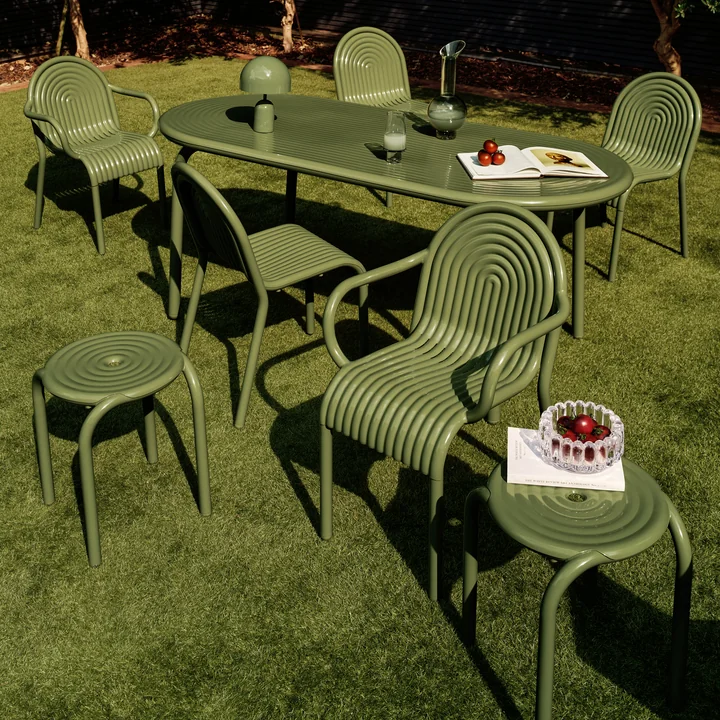 Tom Dixon - Groove Garden furniture, moo green