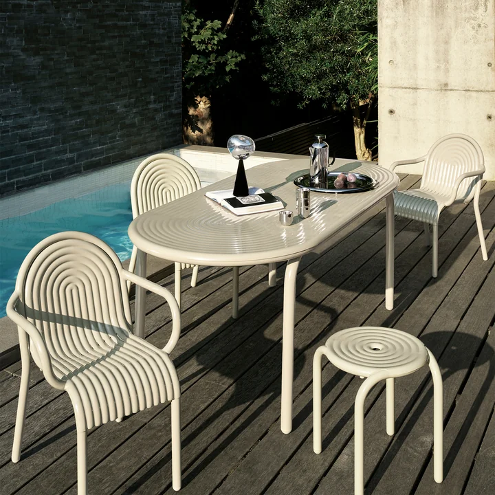 Tom Dixon - Groove Garden furniture, putty